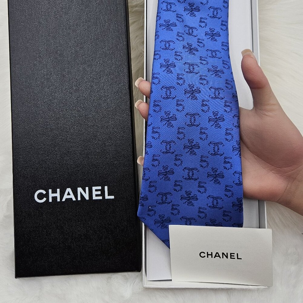 Chanel Blue Necktie 💯% SILK